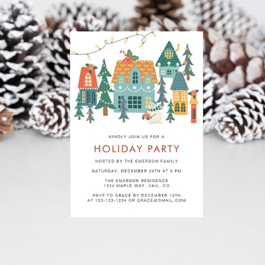 Retro Fête de Noël Invitation