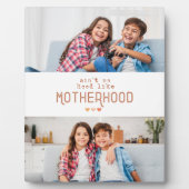 Retro Fête des Mères 2 Photos Plaques personnalisé (Devant)