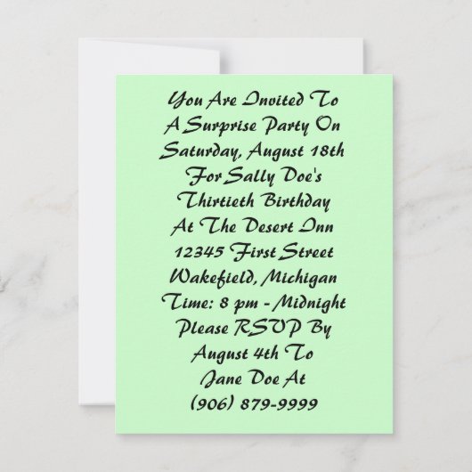 Rétro fête pour toutes invitations d'occasion (Dos)