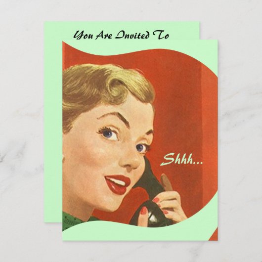 Rétro fête pour toutes invitations d'occasion (Devant / Derrière)