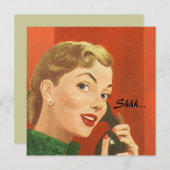 Rétro fête pour toutes invitations d'occasion (Devant / Derrière)