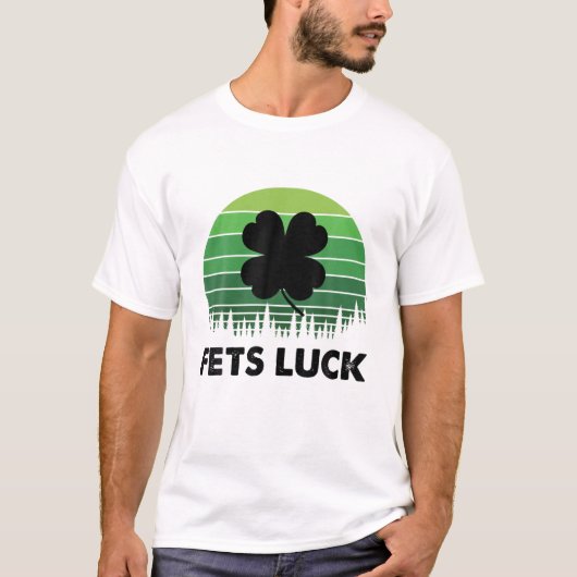 Retro Fets Luck St. Patrick's Day Irish Clover Adu T-shirt (Voorkant)