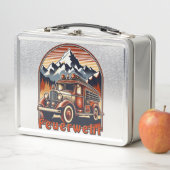 Retro-Feuerwehrauto & Berg (In situ)