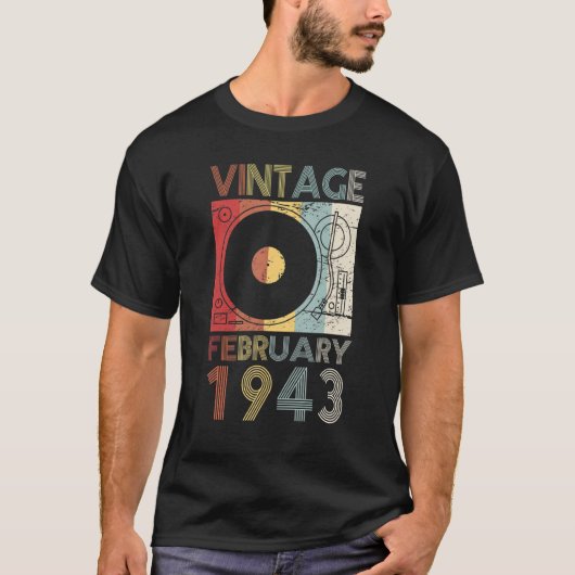 Rétro Février 1943 Tshirt 79e anniversaire 79 ans (Devant)
