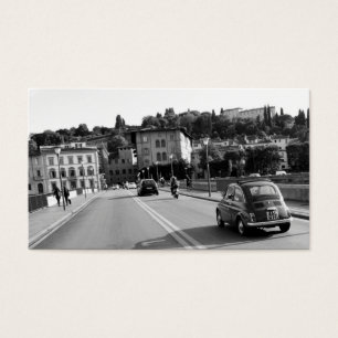 Retro Fiat 500 in Florence Visitekaartje