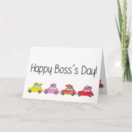 Retro Fiat 500's Boss's Day Kaart