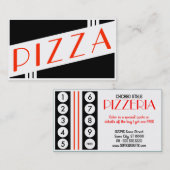 rétro fidélité de client de pizza (Devant / Derrière)