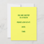 Retro FIESTA Invitation COLORFUL PARTY STARTER Kaart (Achterkant)