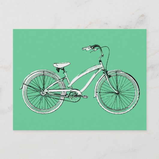 retro fiets briefkaart (Voorkant)