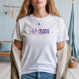 Retro fiets Meisje Ironie paars T-shirt