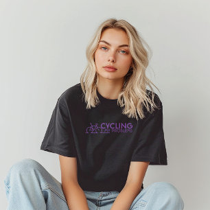 Retro fiets Meisje Ironie zwart geel Tri-Blend Shirt