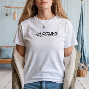 Retro fiets meisje ironie zwart Tri-Blend shirt