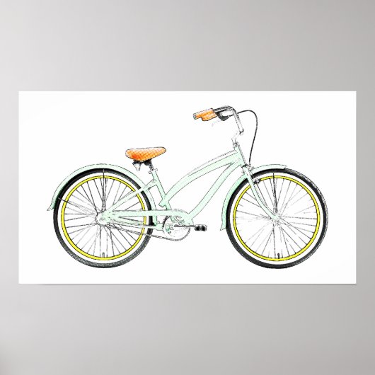 retro fiets poster (Voorkant)