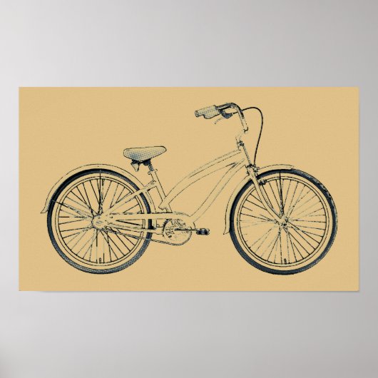 retro fiets poster (Voorkant)