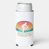 Retro fiets zonsondergang aangepaste triatlon (Seltzer Voorkant)