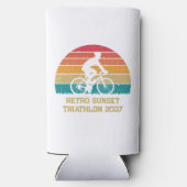 Retro fiets zonsondergang aangepaste triatlon (Achterkant)