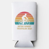 Retro fiets zonsondergang aangepaste triatlon (Voorkant)
