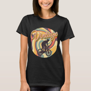  RETRO FIETSEN IN KLEURRIJKE DRAAI T-SHIRT