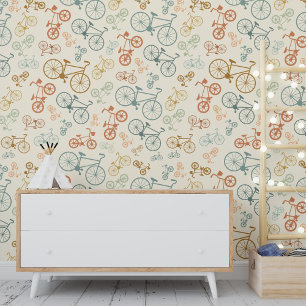 Retro fietstextuur Hipster Achtergrond Behang