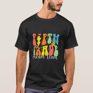 Retro Fifth Grade Dream Team Groovy Teacher Back t T-shirt