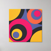 Retro Fifties Abstract Kunstschildpad Canvas Afdruk (Voorkant)