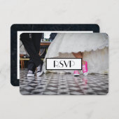 Retro Fifties Diner bruidspaar RSVP (Voorkant / Achterkant)