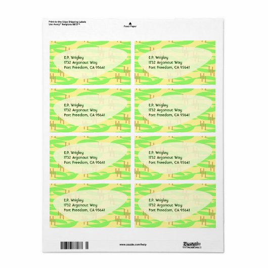 Retro Fifties Lemon Limoen Boomerang Vibes Etiket (Full Sheet)