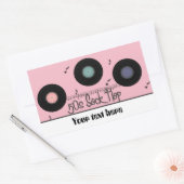 Retro Fifties sock hopparty aanpasbare sticker (Envelop)