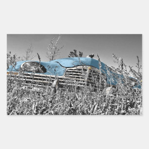 Retro Fifties verlaten Automobiel Antiek Rechthoekige Sticker