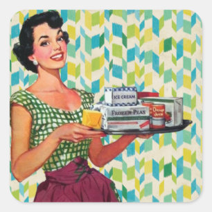 Retro Fifties Vrouw Antiek grafische Stickers