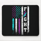Retro Fight Suicide Prevention Awareness Us Flag Muismat (Voorkant)