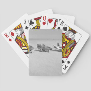Retro Fighter Jet Spelling-kaarten Pokerkaarten