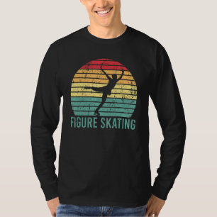 Retro Figuur  Skater Winter Ice Ska T-shirt