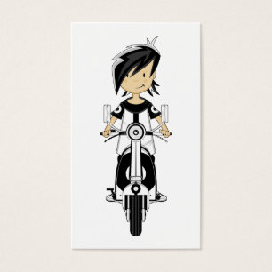 Rétro fille de mod sur le signet de scooter