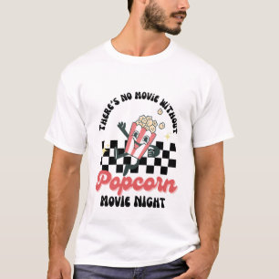 Retro Film Nacht Popcorn T-shirt