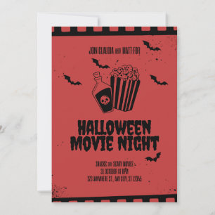 Retro Filmavond Griezelige Popcorn en Toverdrank H Kaart