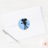 Retro Filmcamera Silhouet Stickers (Envelop)