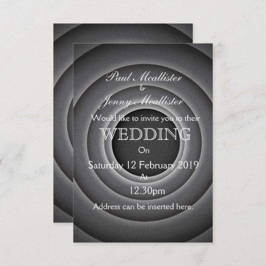 Retro filmcredits Huwelijksuitnodiging Kaart (Voorkant / Achterkant)