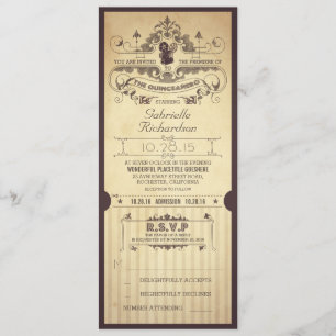  retro filmkaartjes The QUINCEAÑERO nodigt uit Kaart