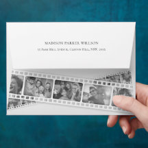 Retro Filmstrip Aangepaste foto's Filmfeest