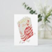 Retro  filmtheater Popcorn Briefkaart (Staand voorkant)