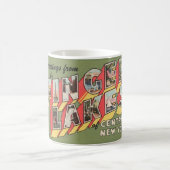 Retro Finger Lakes New York Groeten Mok (Center)