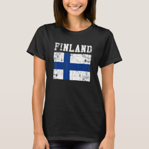 Retro  Finland - vlag Finse wortels T-shirt