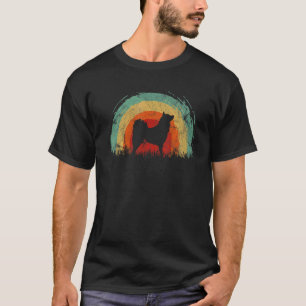 Retro Fins Spitz 1 regenbooghond Mannen Wome T-shirt