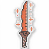 Retro Fire Dagger Sticker (Voorkant)