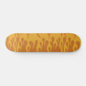Retro Fire Flames Burnt Oranje 60s 70s Skateboard (Horizontaal)