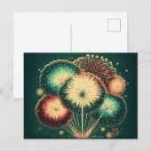 Retro Fireworks sur la carte postale de la ville (Devant / Derrière)