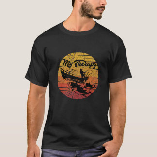 Retro Fishing Is My Therapy Vintage Fisherman T-shirt