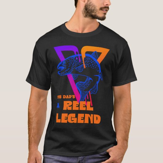 Retro Fishing Legend T-shirt (Voorkant)