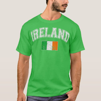 Retro Flag Ierland Irish St Patricks Day T-shirt